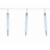 Oświetlenie świąteczne - Lampki zewnętrzne kurtyna sople płynące 8 LED zimny biały - miniaturka - grafika 1