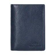 Biżuteria - akcesoria - Etui na dokumenty skórzane z kieszenią granatowe - miniaturka - grafika 1