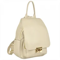 Torebki damskie - Plecak skórzany włoski beżowy Borse in Pelle - miniaturka - grafika 1