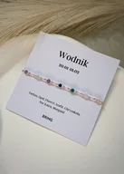 Bransoletki - Bransoletka znak zodiaku Wodnik srebrne kulki - miniaturka - grafika 1