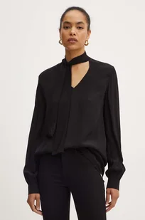 Armani Exchange bluzka damska kolor czarny gładka 6DYH04 YN6UZ - Bluzki damskie - miniaturka - grafika 1