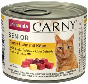 Animonda Carny Senior, 6 x 200 g - Wołowina z sercami indyczymi - Mokra karma dla kotów - miniaturka - grafika 1
