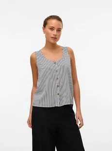 Vero Moda Top w kolorze granatowo-białym - Koszulki i topy damskie - miniaturka - grafika 1
