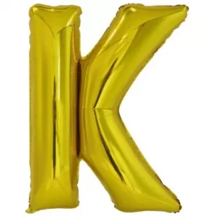 Balon foliowy litera K złota 63,5x86cm - Balony i akcesoria - miniaturka - grafika 1