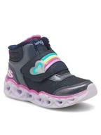 Buty dla dziewczynek - Skechers Sneakersy 302669L NVPK Granatowy - miniaturka - grafika 1