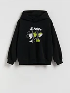 Bluzy dla chłopców - Reserved - Bluza Mickey Mouse z kapturem - czarny - miniaturka - grafika 1