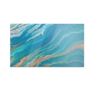 Deski do krojenia - Szklana deska kuchenna HOMEPRINT Błękitny marmur 60x52 cm - miniaturka - grafika 1