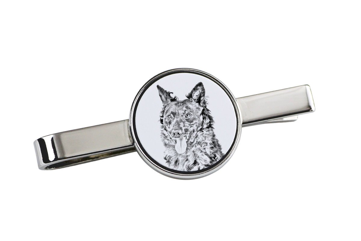 Owczarek węgierski Mudi - spinka do krawata z psem, personalizowany klips do krawata, wyjątkowy prezent dla mężczyzny marki Art-Dog