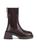 Botki damskie - Gino Rossi Sztyblety AMI-01W4-002 Brązowy - miniaturka - grafika 1