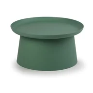 Stoły i stoliki do biura - Plastikowy stolik do kawy FUNGO średnica 700 mm, zielony - miniaturka - grafika 1