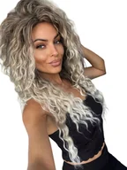 Ozdoby do włosów - Peruka blond ombre popielaty afro loki - miniaturka - grafika 1