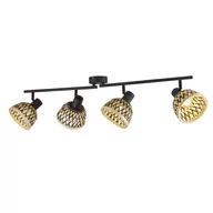 Lampy sufitowe - Lance lampa sufitowa (spot) 4xE14 czarna/bambus 19931-4BK - miniaturka - grafika 1