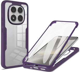 Etui wzmacniane 360 do Redmi Note 14 Pro 5G/14 Pro Plus 5G/ Poco X7 5G, przezroczysto-fioletowe - Etui i futerały do telefonów - miniaturka - grafika 1