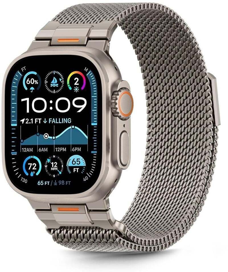 4kom.pl TECH-PROTECT MILANO VANGUARD APPLE WATCH 8 / 9 / 10 / 11 / SE / ULTRA 44 / 45 / 46 / 49 MM TITANIUM