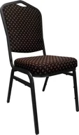 Krzesła - Krzesło Vega bankietowe konferencyjne stelaż czarny Sparta Brąz - miniaturka - grafika 1