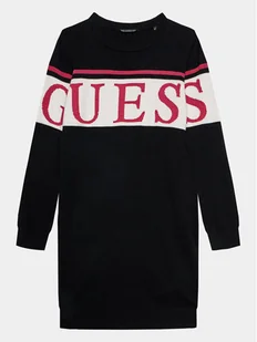 Guess Sukienka dzianinowa J3BK16 Z38B0 Czarny Regular Fit - Sukienki i spódniczki dla dziewczynek - miniaturka - grafika 1