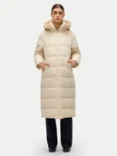 Płaszcze damskie - Vero Moda Płaszcz zimowy Elanor 10332382 Beżowy Regular Fit - miniaturka - grafika 1