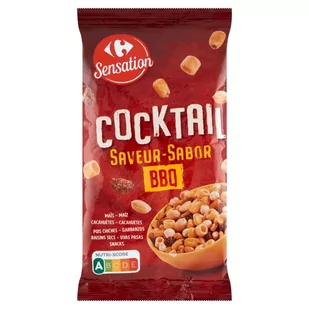 Carrefour Sensation Mieszanka kukurydzy orzeszków ziemnych ciecierzycy rodzynek smaku barbecue 200 g - Orzeszki - miniaturka - grafika 1
