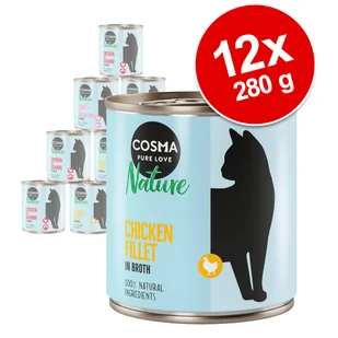 Cosma Nature 12 x 280 g Kurczak i tuńczyk z serem - Mokra karma dla kotów - miniaturka - grafika 3