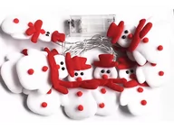 Ozdoby bożonarodzeniowe - Lampki choinkowe DRO wiszące bałwanki 10 sztuk 165cm - miniaturka - grafika 1