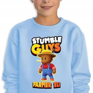 Bluza Dziecięca Niebieska Stumble Guys Wiele Wzorów Farmer Eli - 152 Cm - Bluzy dla dziewczynek - miniaturka - grafika 1
