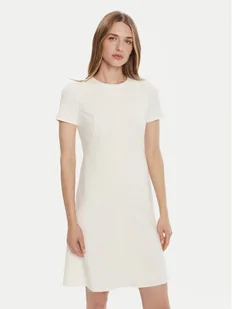 Calvin Klein Sukienka koktajlowa LV044C064G Écru Slim Fit - Sukienki - miniaturka - grafika 1