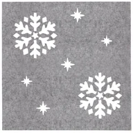Obrusy i serwetki - Podkładka pod kubek filcowa Śnieg 10 x 10 cm - miniaturka - grafika 1