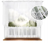 Firany - FIRANA GOTOWA Z GIPIURA ZAZDROSTKA WOAL do KUCHNI 300x145 cm - miniaturka - grafika 1