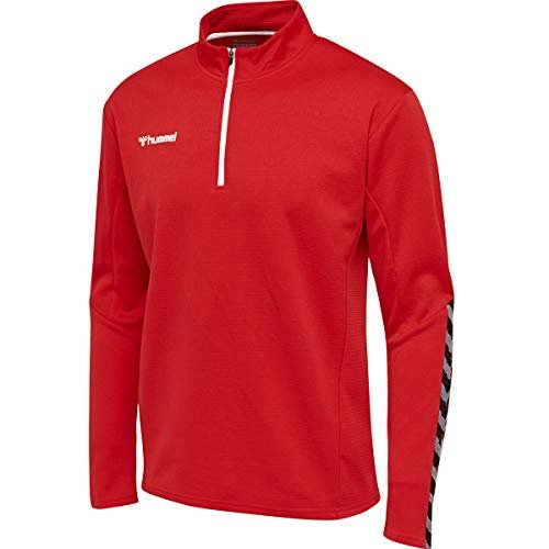 Hummel HmlAuthentic Kids bluza chłopięca z zamkiem błyskawicznym czerwony czerwony (True Red) 164