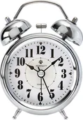 Zegary - Perfect Budzik Perfect PT254 srebrny głośny alarm cichy mechanizm - miniaturka - grafika 1