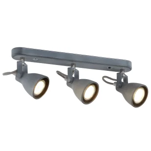 Industrialna lampa sufitowa Ash - szara - hall - Lampy sufitowe - miniaturka - grafika 1