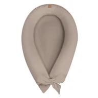 Rożki i beciki - Kokon niemowlęcy lniany 2w1 - Linen Dark Beige, BabySteps - miniaturka - grafika 1
