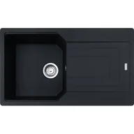 Zlewozmywaki - Franke Urban UBG 611-86 GSC Zlewozmywak granitowy jednokomorowy 86x50 cm czarny mat 114.0687.287 - miniaturka - grafika 1