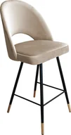 Taborety i hokery - Atos Hoker krzesło barowe Polo podstawa czarna/złota MG09 - miniaturka - grafika 1