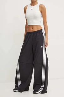 adidas Originals spodnie dresowe Oversized Zip Off Track Pant kolor czarny z aplikacją JM9254 - Spodnie damskie - miniaturka - grafika 1
