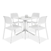 Meble ogrodowe - Meble Nardi BORA/CLIP 4+1 Bianco - miniaturka - grafika 1