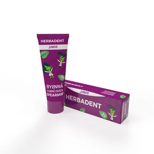 HERBADENT JUNIOR Spearmint Ziołowa pasta dla dzieci z fluorem od 7 lat łagodna mięta 75 g - Pasty do zębów - miniaturka - grafika 1
