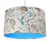 Lampy stojące - Niebieska lampa wisząca w kwiaty nad stół - 3X S385 Vomas - miniaturka - grafika 1