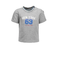 Bluzki damskie - Chłopięca bluzka z krótkim rękawem, szary, rozmiar 80 - miniaturka - grafika 1