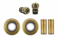 Akcesoria grzewcze - Zestaw maskujący rozety+tuleje+złączki GZ1/2 x Pex mosiądz antyczny Royal/Swing/Master/Elegant - miniaturka - grafika 1