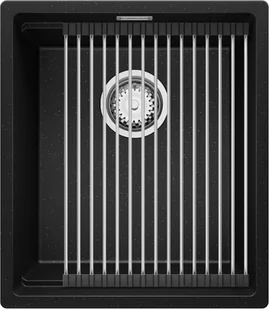 Zlew BRANDE SWIFT 410-45-U BLACK METALLIC (czarny metalik) | podwieszany zwijany ociekacz ROLLMATA - Zlewozmywaki - miniaturka - grafika 1