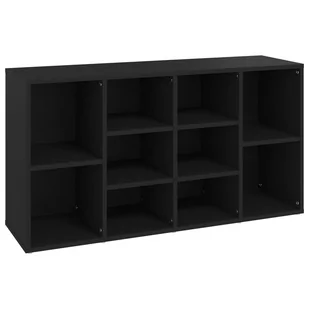 vidaXL Ławka z miejscem na buty, czarna, 103x30x54,5 cm, płyta vidaXL - Ławki do przedpokoju - miniaturka - grafika 1