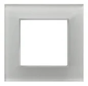 Klawisze i ramki - Ospel ARIA Ramka pojedyncza białe szkło ARIA R-1UGC/31/00 - miniaturka - grafika 1