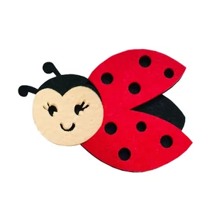 BIEDRONKA FILCOWA CZERWONA 13x12cm - Dodatki do strojów karnawałowych - miniaturka - grafika 1