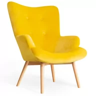Fotele - Fotel  uszak MOSS welurowy 70x95 cm - miniaturka - grafika 1