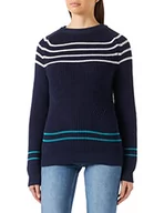 Swetry damskie - Armor Lux Sweter damski Rdc, Indaco/biały/Giada, XS - miniaturka - grafika 1