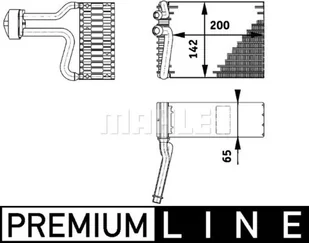 Parownik, instalacja klimatyzacji Mahle AE 66 000P - Akcesoria do klimatyzacji i ogrzewania - miniaturka - grafika 1