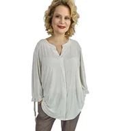 Bluzki damskie - Elegancka koszula Tunika oversize Brokatowa Luźna Stylowa PENELOPA-50/52 - miniaturka - grafika 1