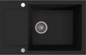 Zlewozmywaki - Zlewozmywak granitowy Kernau KGS H 6078 1B1D Deep Black - miniaturka - grafika 1