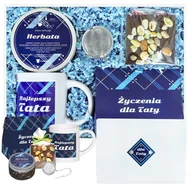 Zestawy upominkowe - Gotowy zestaw prezentowy „dla Taty“ herbaty smakowe kubek zaparzacz herbata PREMIUM czekolada z orzechami prezent upominek na Dzień Ojca dla taty fa.. - miniaturka - grafika 1